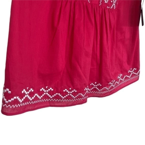 NWT Wrangler Hot Pink Retro Woven Embroidered Sleeveless Top Tank Size Small - Picture 4 of 8
